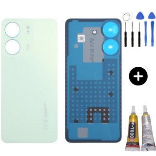 Redmi 13C Uyumlu Arka Pil Kapağı Yeşil + Montaj Seti