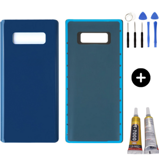 Samsung Galaxy Note 8 SM-N950F Uyumlu Arka Pil Kapağı Mavi + Montaj Seti
