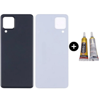 Samsung A22 4G SM-A225F Uyumlu Arka Pil Kapağı Siyah + B7000