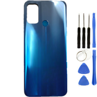 Oppo A32 Uyumlu Arka Pil Kapağı Mavi + Tamir Seti