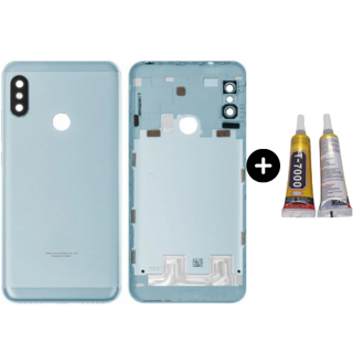 Xiaomi Mi A2 Uyumlu Full Kasa Arka Pil Kapağı Mavi + B7000