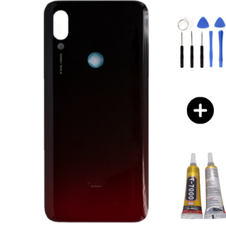 Redmi 7 Uyumlu Arka Pil Kapağı Kırmızı + Montaj Seti
