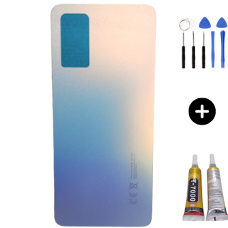 Redmi Note 12 Pro Uyumlu Arka Pil Kapağı Açık Mavi + Montaj Seti