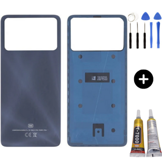 Xiaomi Poco Pocophone X4 Pro Uyumlu Arka Pil Kapağı Siyah + Montaj Seti