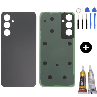 Teknik Evim Samsung A54 5G SM-A546e Uyumlu Arka Pil Kapağı Siyah + Montaj Seti