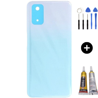 Oppo A92 Uyumlu Arka Pil Kapağı Beyaz + Montaj Seti