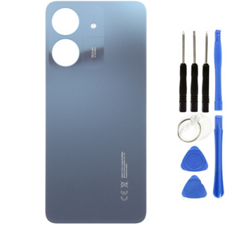 Redmi 13C Uyumlu Arka Pil Kapağı Mavi + Tamir Seti