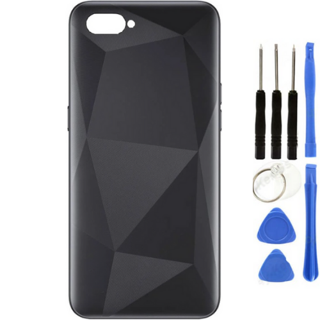 Realme C2 Uyumlu Full Kasa Arka Pil Kapağı Siyah + Tamir Seti