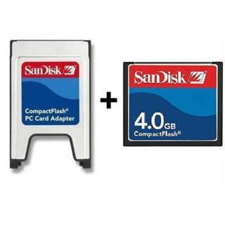 Sandisk 4GB Compact Flash Kart + PCMCIA Adaptör 