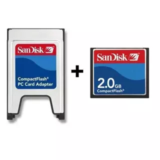 Sandisk Compact Flash Adaptör + 2GB Compact Flash Kart