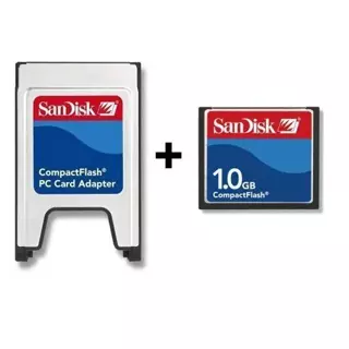 Sandisk 1 GB Compact Flash Hafıza Kartı + PCMCIA Kart Okuyucu