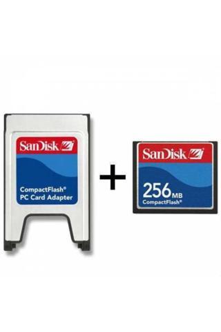 Sandisk 256MB Compact Flash Kart + PCMCIA Adaptör 