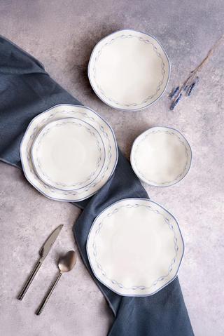 Güral Porselen Nesrin 24 Parça Yemek Takımı Mavi 8123