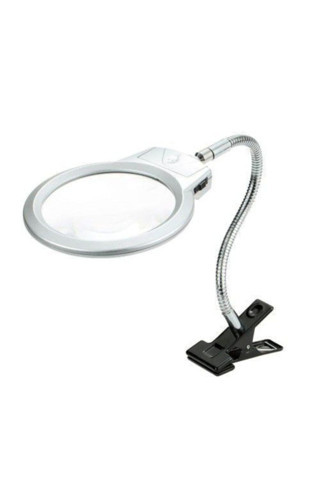 Lenscape Mandallı Metal Hortumlu Masa Üstü Büyüteç 130 Mm