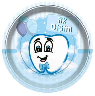 İlk Dişim Erkek Tabak 8 Adet