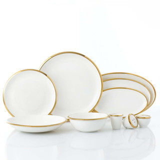 Korkmaz Elektra Collection 60 Parça Gold Yemek Takımı A8056