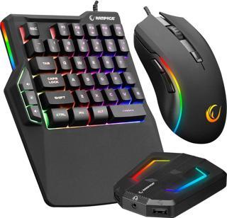 RAMPAGE KM-R92 CHEAT-X USB Mini Klavye+Mouse+Switch Combo Gaming Oyuncu Klavye Mouse Set