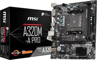 MSI A320M-A PRO DDR4 SATA3 HDMI DVI PCIe 16X v3.0 AM4 mATX