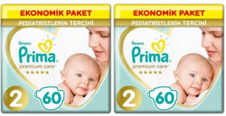 Prima Bebek Bezi Premium Care 2 Beden 120 Adet 4-8 KG
