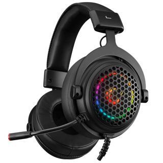 RAMPAGE MAJESTY Siyah RGB Led 7.1 Surround Sound System Gaming Mikrofonlu Oyuncu Kulaklığı