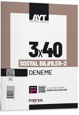AYT Sosyal Bilimler 2 3x40 Deneme - Kolektif  - Marka Yayınları