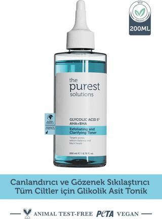 The Purest Solutions Canlandırıcı Ve Gözenek Sıkılaştırıcı Tüm Ciltler Için Glikolik Asit Tonik 200 ml.