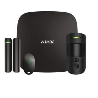 AJAX Hub Kit/StarterKitHub Cam 9bölgeli (Zon) GSM+GPRS Kablosuz Alarm Seti KeyPad YOK SİYAH