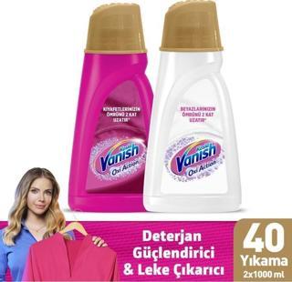 Vanish Kosla Beyazlar Ve Renkliler Için Sıvı Leke Çıkarıcı & Deterjan Güçlendirici (2 X 1000 ML)