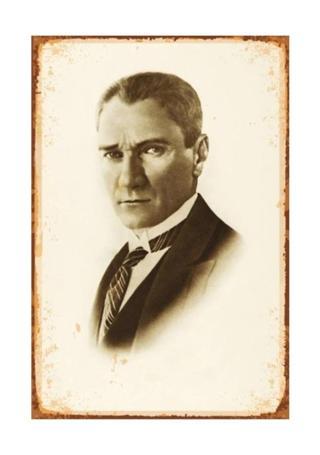 Atatürk Retro Vintage Ahşap Poster 20x30