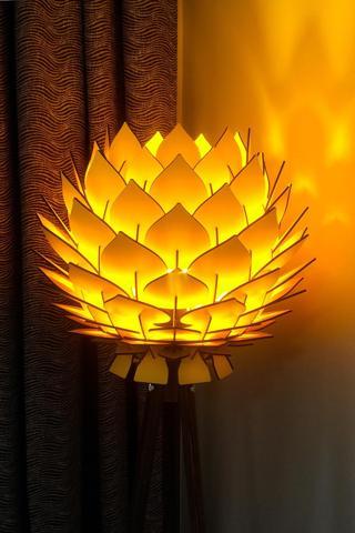 Lotus Dekoratif Lambader Başlığı Avize Abajur