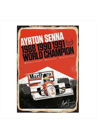 Ayrton Senna  Ahşap Poster 20x30