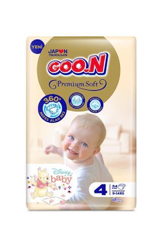 Goo.n Premium Soft 4 Numara Süper Yumuşak Bant Bebek Bezi - 34 Adet