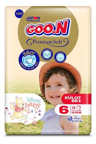 Goo.n Premium Soft 6 Numara Süper Yumuşak Külot Bebek Bezi - 13 Adet