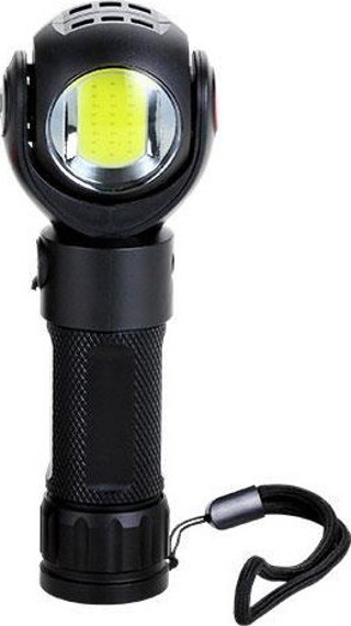 S-link SL-F860 3W Cob+3W Led Pilli Dönebilen Çift Başlıklı Manyatik Tutuculu El Feneri