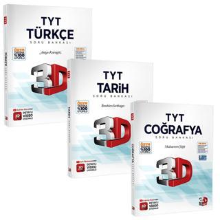 2024 3D TYT Türkçe  Tarih ve Coğrafya Soru Bankası Seti - 3D Yayınları