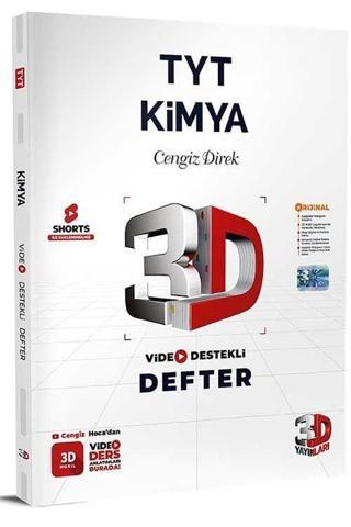 2024 TYT 3D Kimya Video Destekli Defter 3D Yayınları - 3D Yayınları