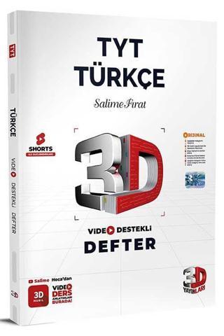 TYT Türkçe Video Destekli Defter 3D Yayınları - 3D Yayınları