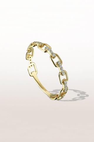 Sahira Jewelry Halkalı Zirkon Taşlı 14 K Altın Kaplama Kadın Yüzük