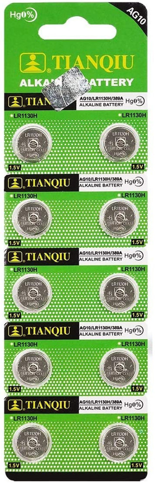 Lunaev Buton Pil - Saat Lazer Hesap Makinesi Pili 10lu Paket AG10 - LR1130H - 389A -1.55V 