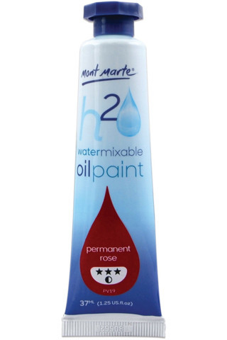 Mont marte MM Suyla Karıştırılabilir Yağlı Boya 37ml - Permanent Rose