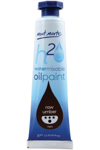 Mont marte MM Suyla Karıştırılabilir Yağlı Boya 37ml - Raw Umber
