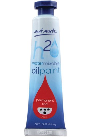 Mont marte MM Suyla Karıştırılabilir Yağlı Boya 37ml - Permanent Red