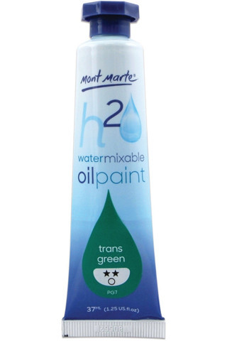Mont marte MM Suyla Karıştırılabilir Yağlı Boya 37ml - Trans Green