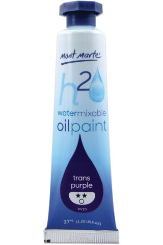 Mont marte MM Suyla Karıştırılabilir Yağlı Boya 37ml - Trans Purple