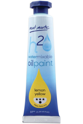 Mont marte MM Suyla Karıştırılabilir Yağlı Boya 37ml - Lemon Yellow