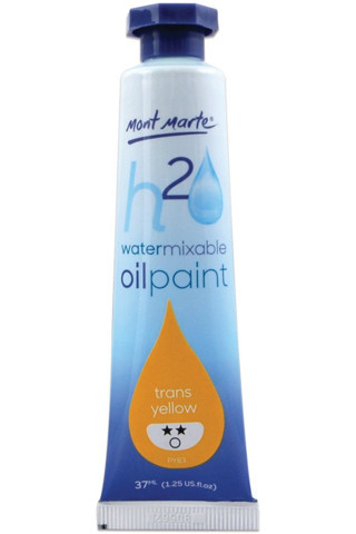 Mont marte MM Suyla Karıştırılabilir Yağlı Boya 37ml - Trans Yellow