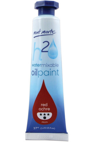 Mont marte MM Suyla Karıştırılabilir Yağlı Boya 37ml - Red Ochre