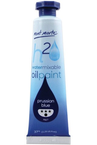 Mont marte MM Suyla Karıştırılabilir Yağlı Boya 37ml - Prussian Blue