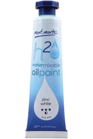 Mont marte MM Suyla Karıştırılabilir Yağlı Boya 37ml - Zinc White