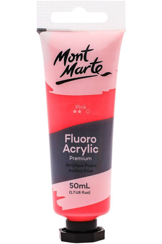 Mont marte MM Premium Floro Akrilik Boya 50ml - Pink